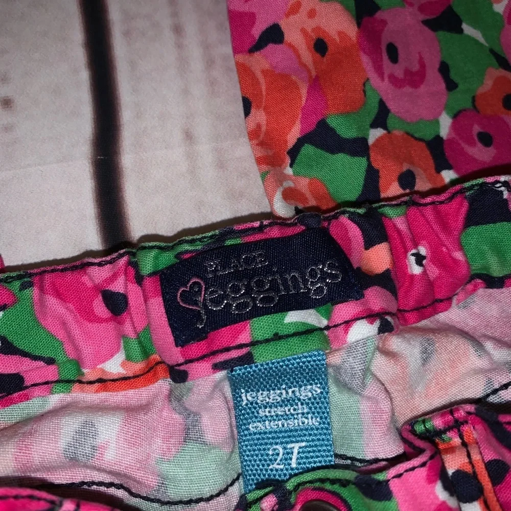 Children’s Place floral jeggings - 2T